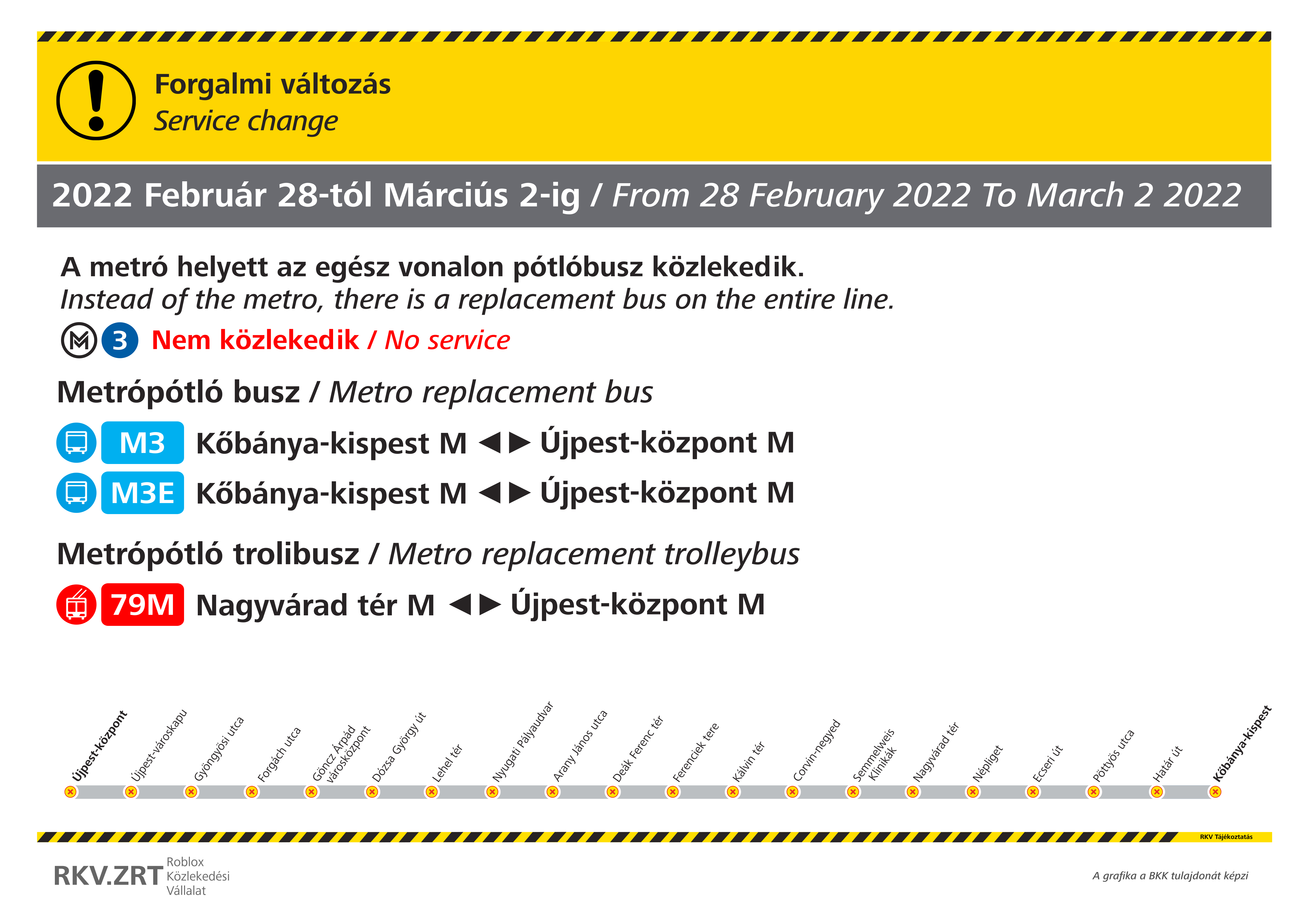 Hétvégén ismét nem közlekedik az M3-as metró